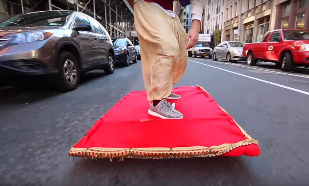 He Rides a Magic Carpet in NYC