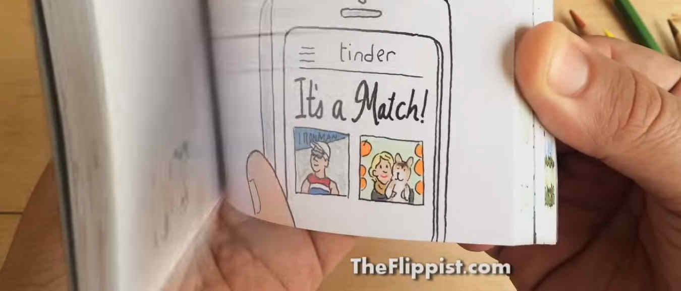 Flipbook of a Perfect Tinder Story