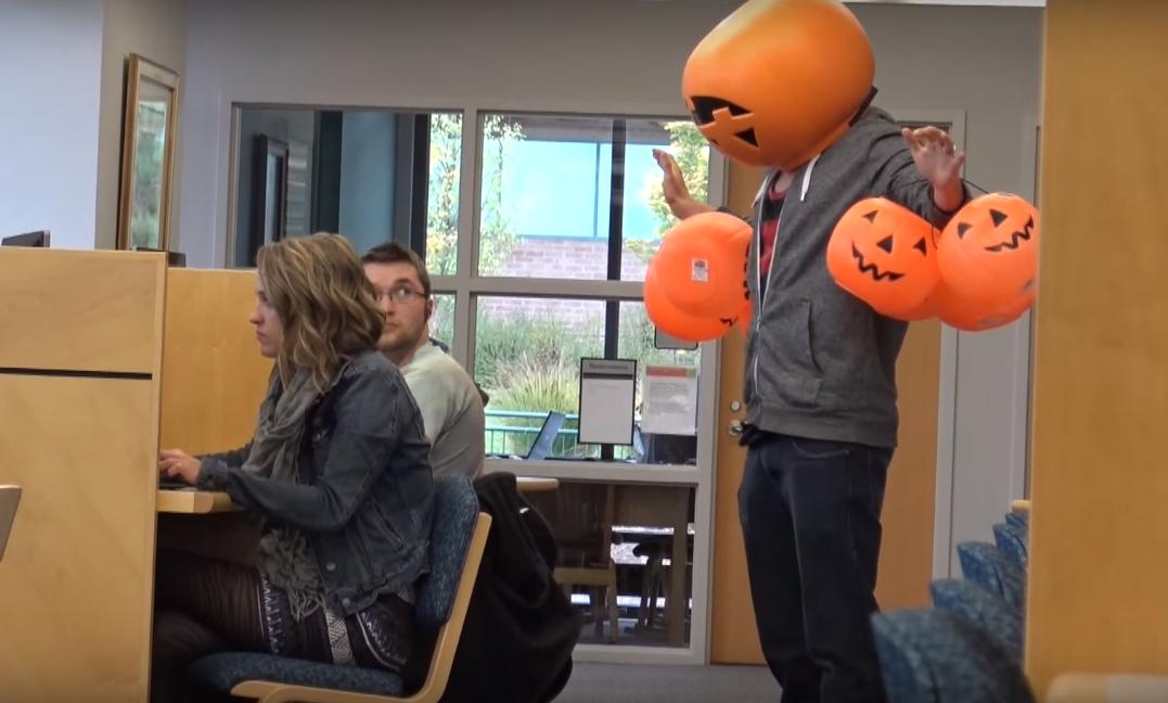 Dropping Pumpkins in Public Halloween Prank