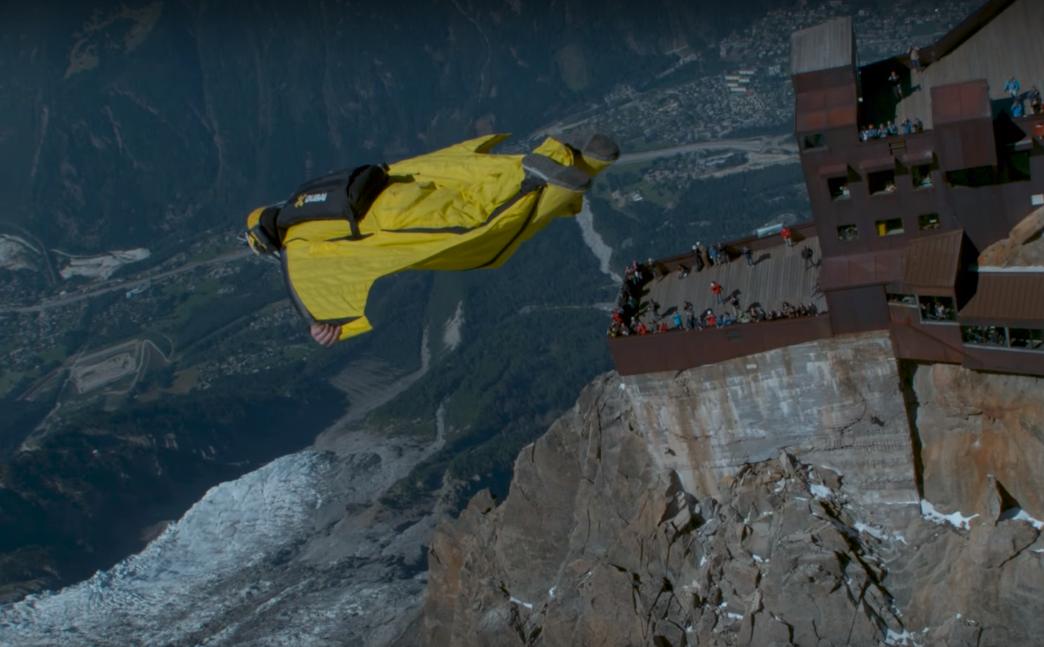 Jumping off the Alps in a Wingsuit