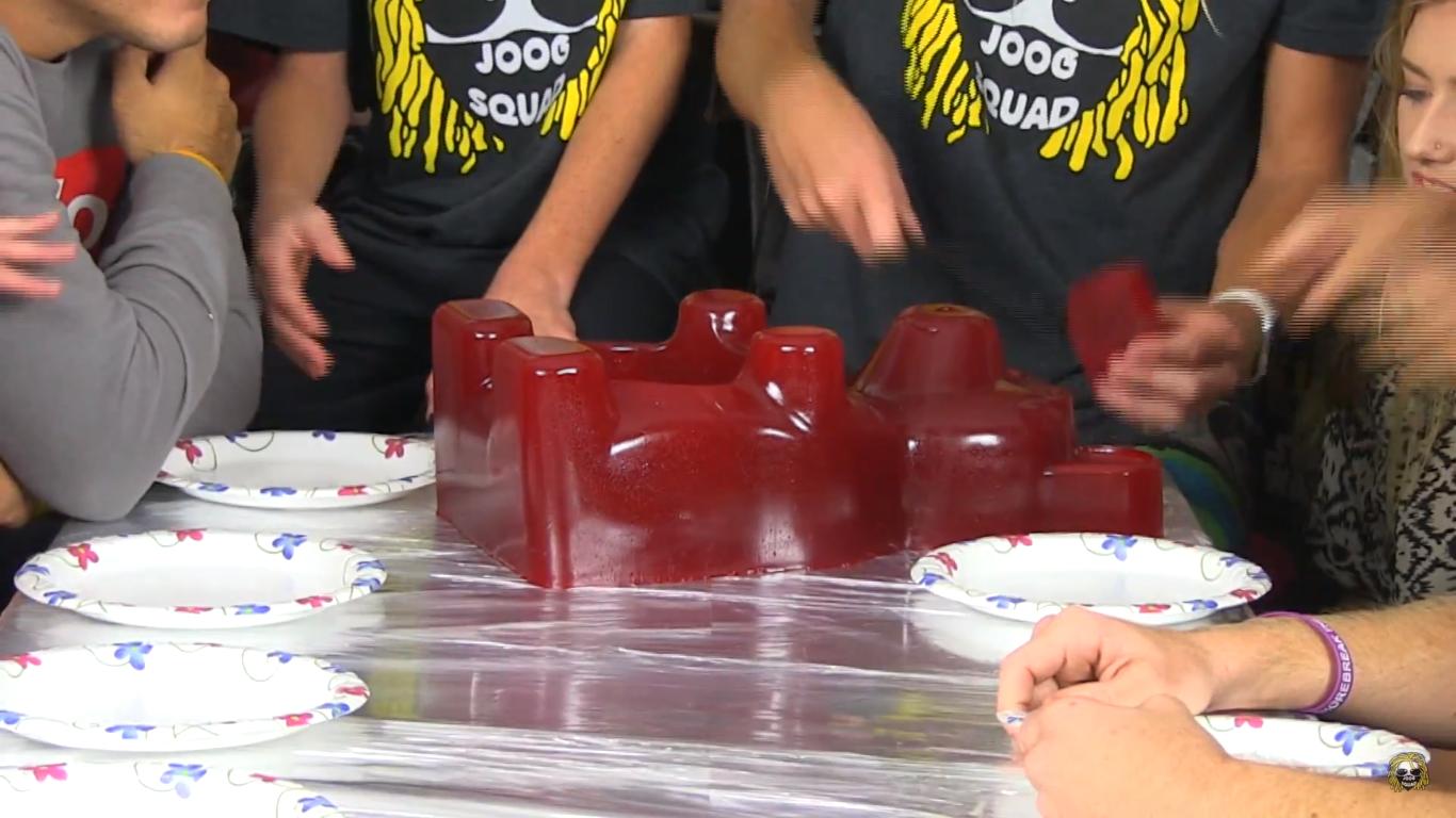 Group of Friends Tortures and Eats a Giant Gummy Bear