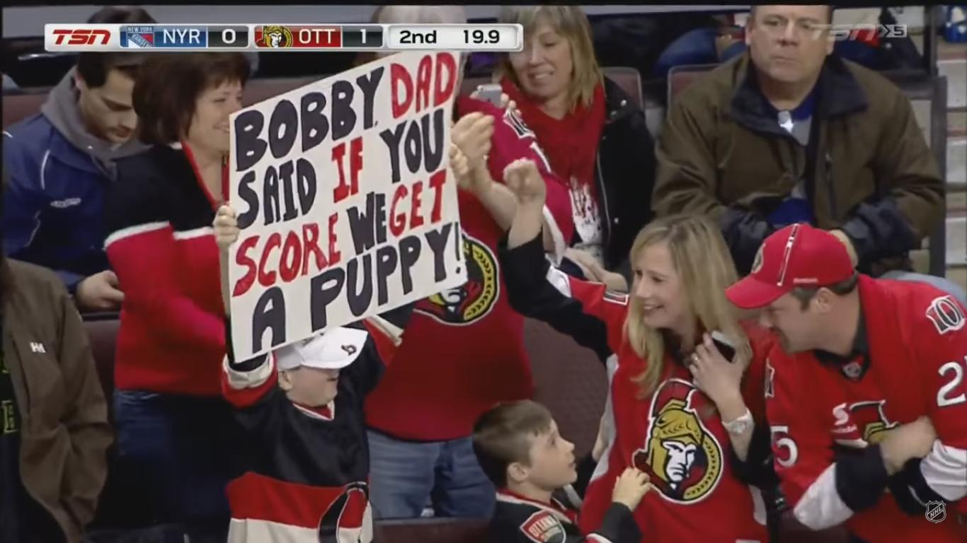 This Dad Promised a Puppy to His Children If Hockey Player Scored