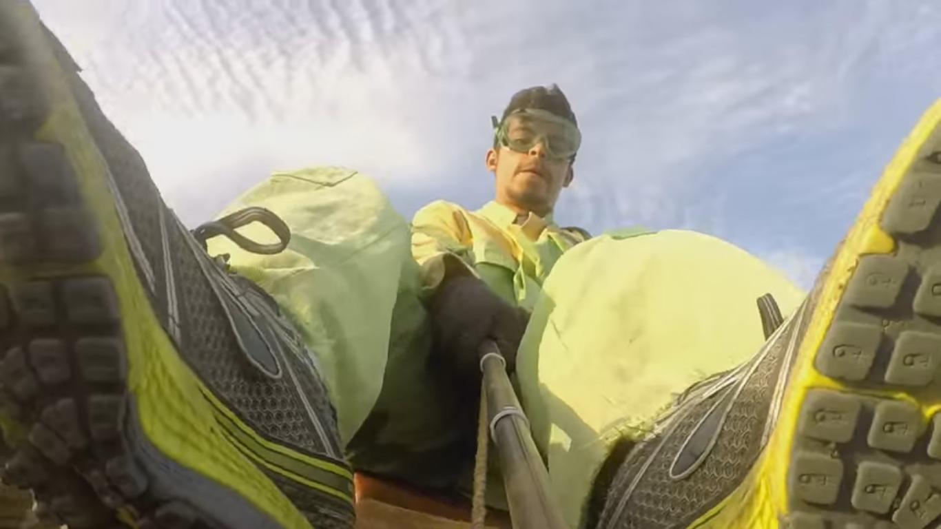 Guy Sleds Down a Volcano in Nicaragua