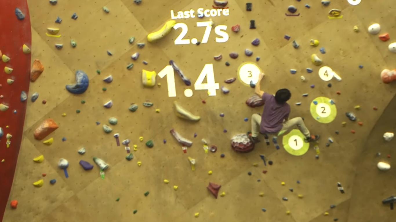 Sports Meet Video Games with This Augmented Climbing Wall