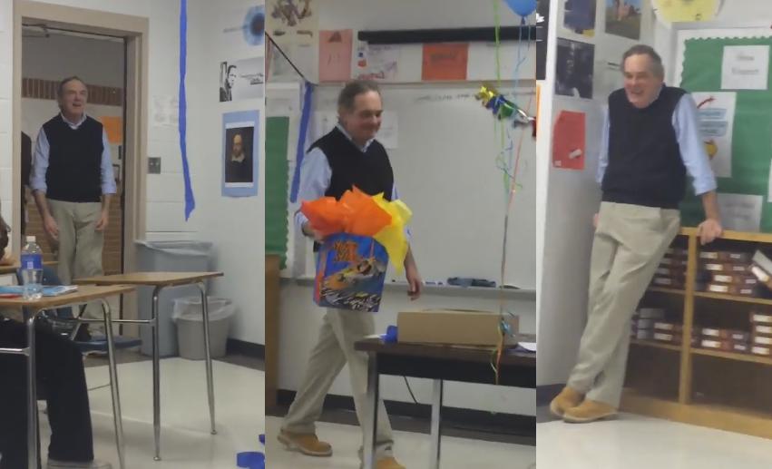 Teacher Gets a Suprise Birthday Party from His Students