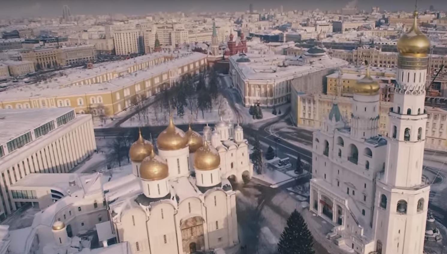 Beautiful Drone Footage of the City of Moscow