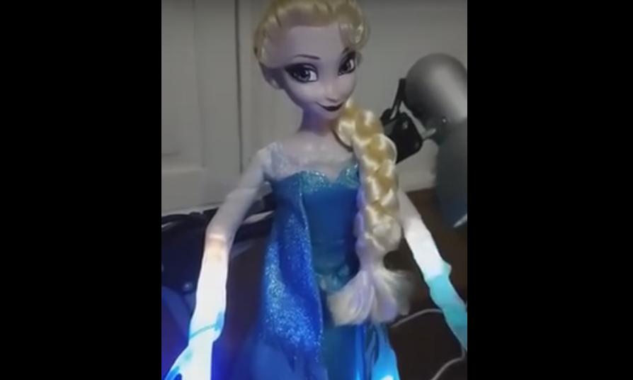 Dying Batteries in Singing Elsa Doll Make Her Sound Like a Goat