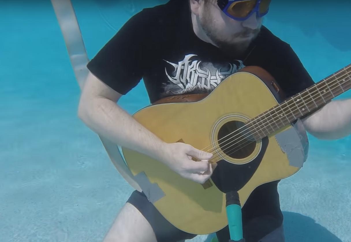 This Guy Wanted to Find out If He Could Play Guitar Underwater